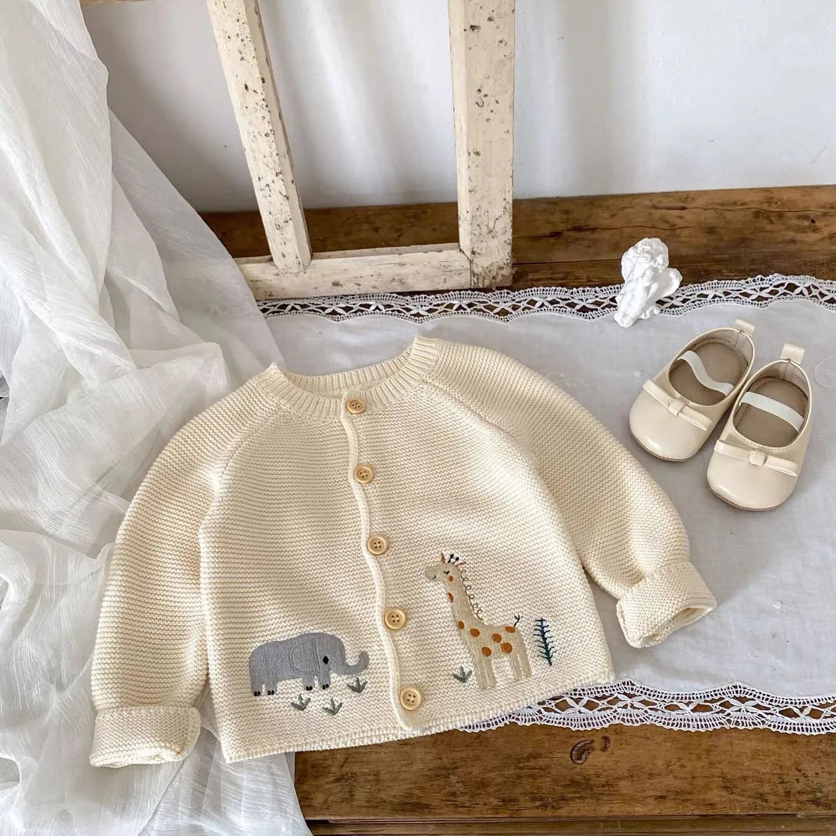 Jersey de punto con bordado de animales– Un barquito