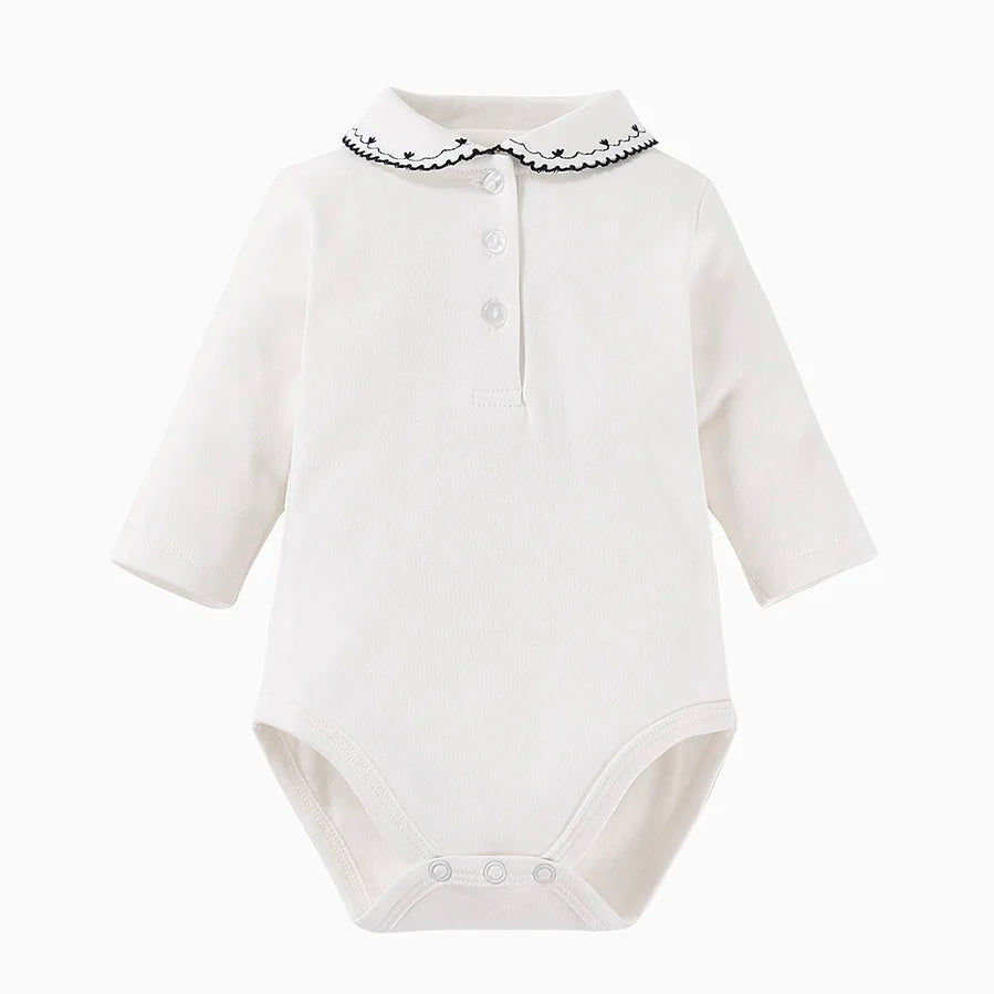 Body de algodón con detalle en cuello – Un barquito