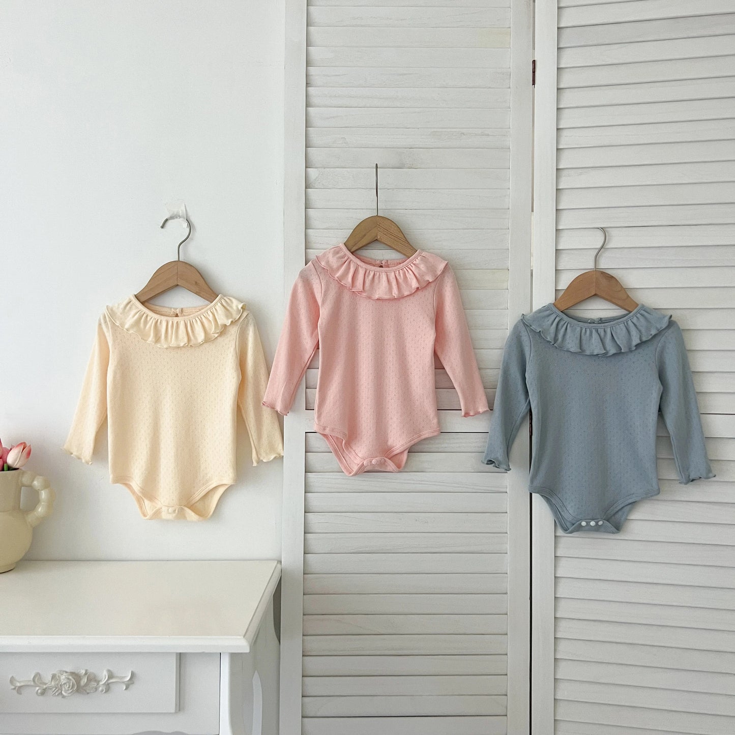 Body manga larga y diseño liso y cuellos - Un barquito