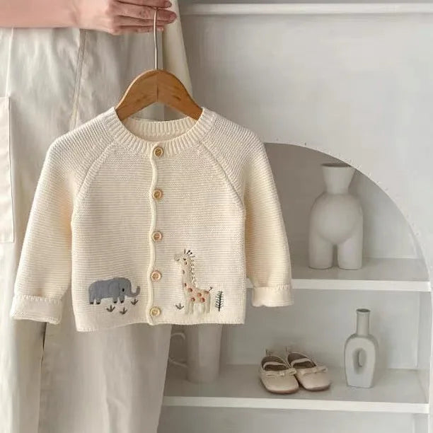 Jersey de punto con bordado de animales– Un barquito