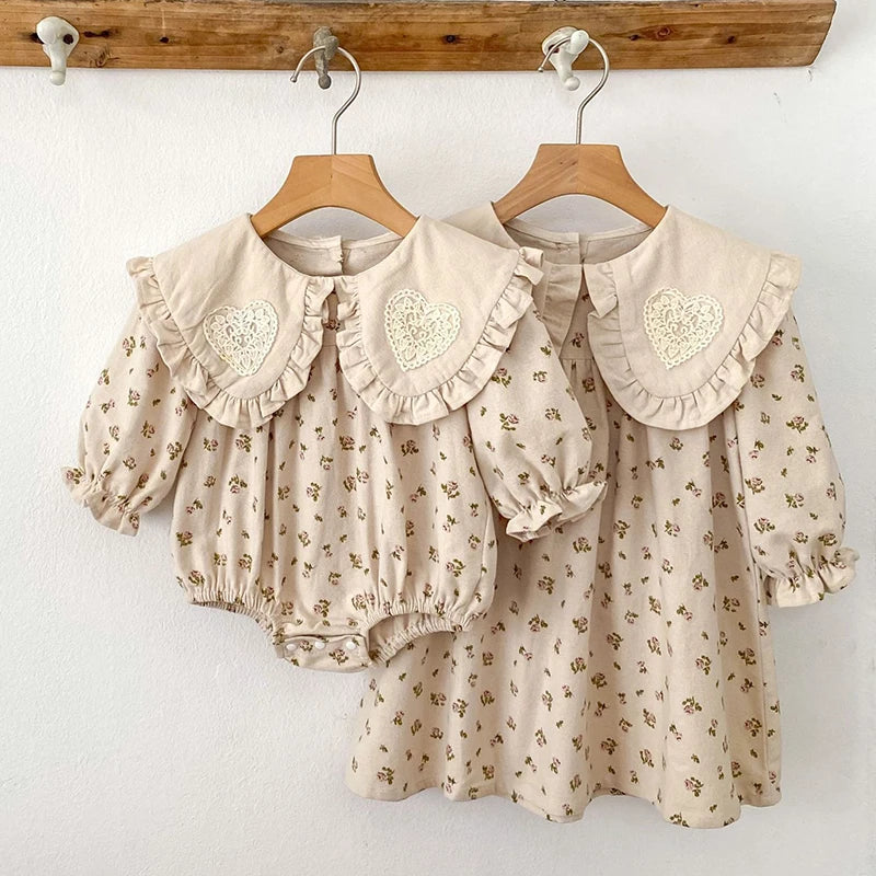 Vestido y pelele bordado con lazo - Un barquito