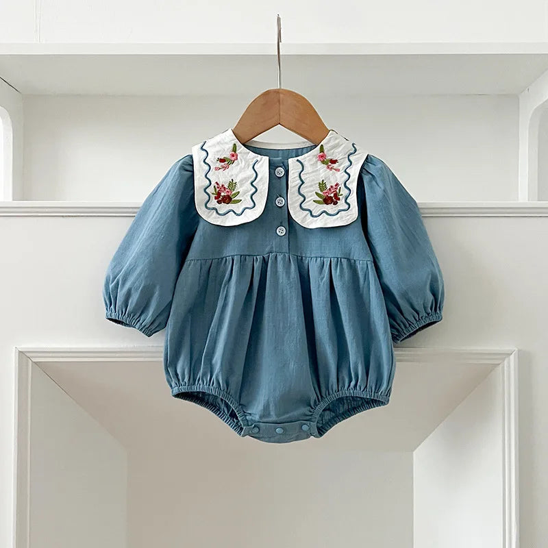 Body de flores de manga larga - Un barquito