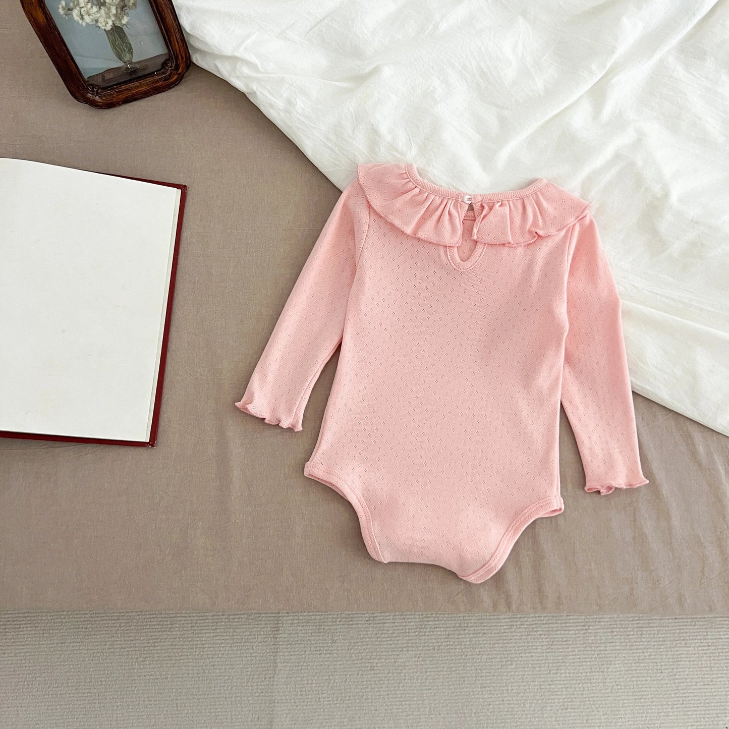 Body manga larga y diseño liso y cuellos - Un barquito