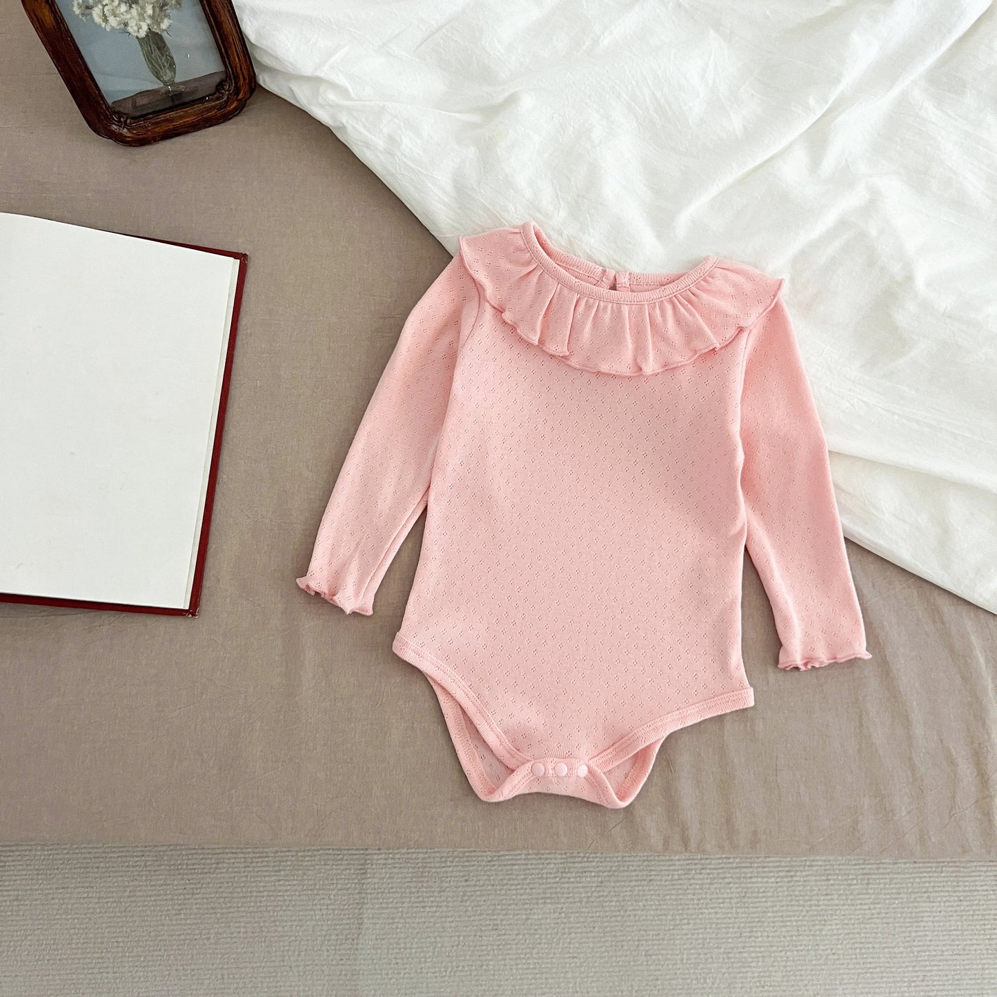 Body manga larga y diseño liso y cuellos - Un barquito