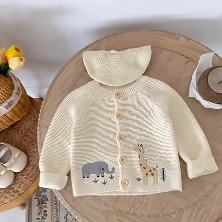 Jersey de punto con bordado de animales– Un barquito