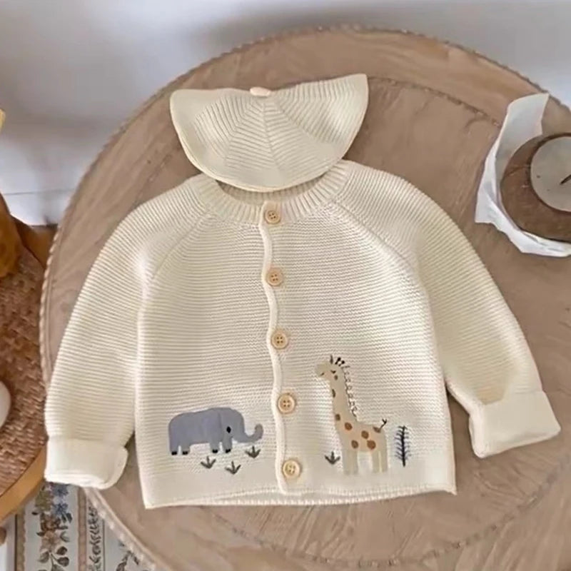 Jersey de punto con bordado de animales– Un barquito