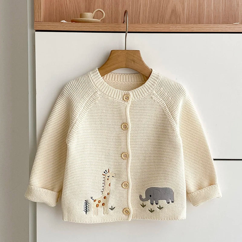 Jersey de punto con bordado de animales– Un barquito