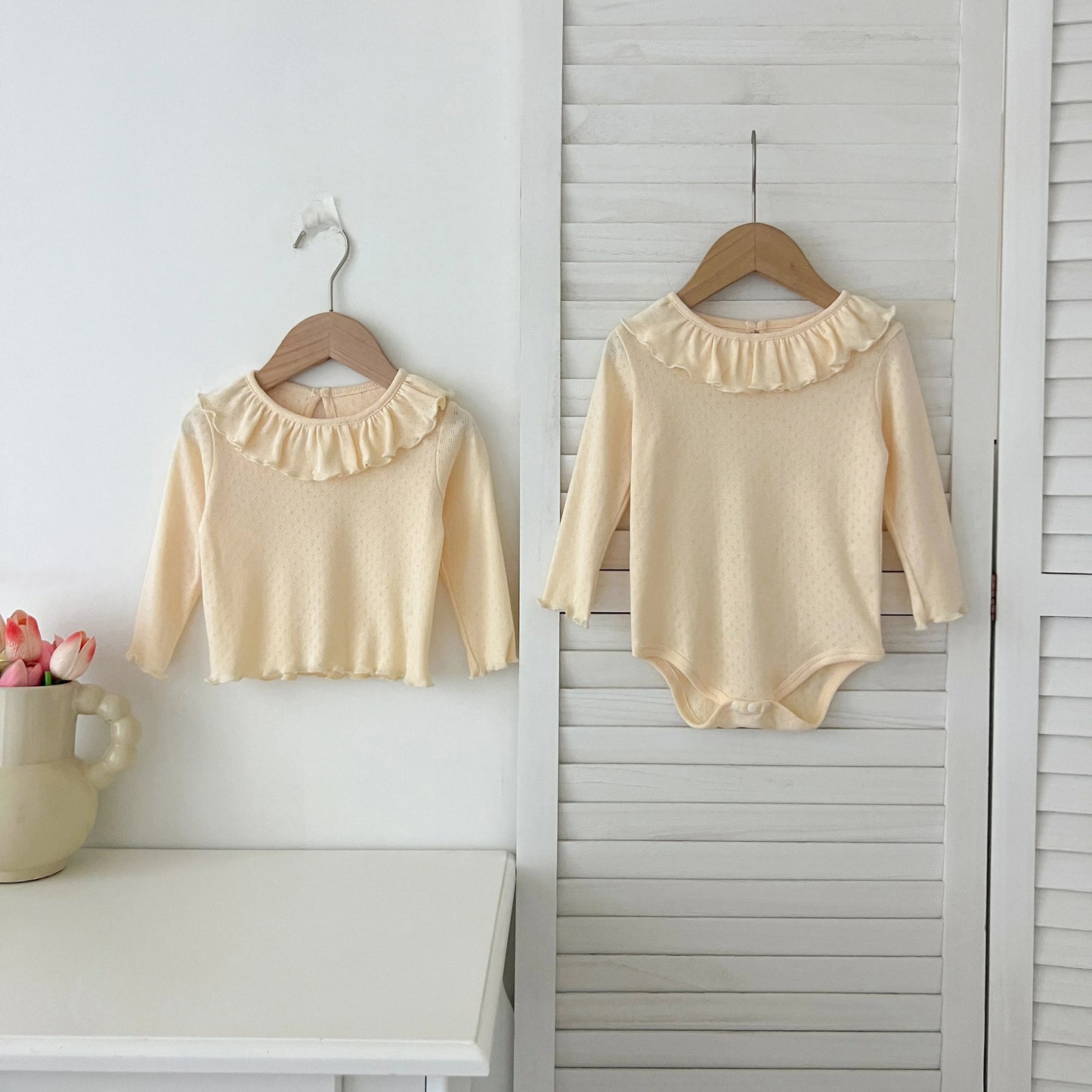 Body manga larga y diseño liso y cuellos - Un barquito