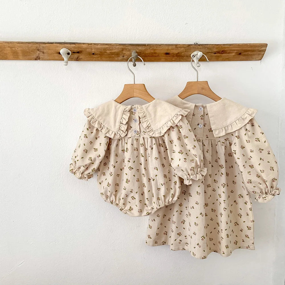 Vestido y pelele bordado con lazo - Un barquito