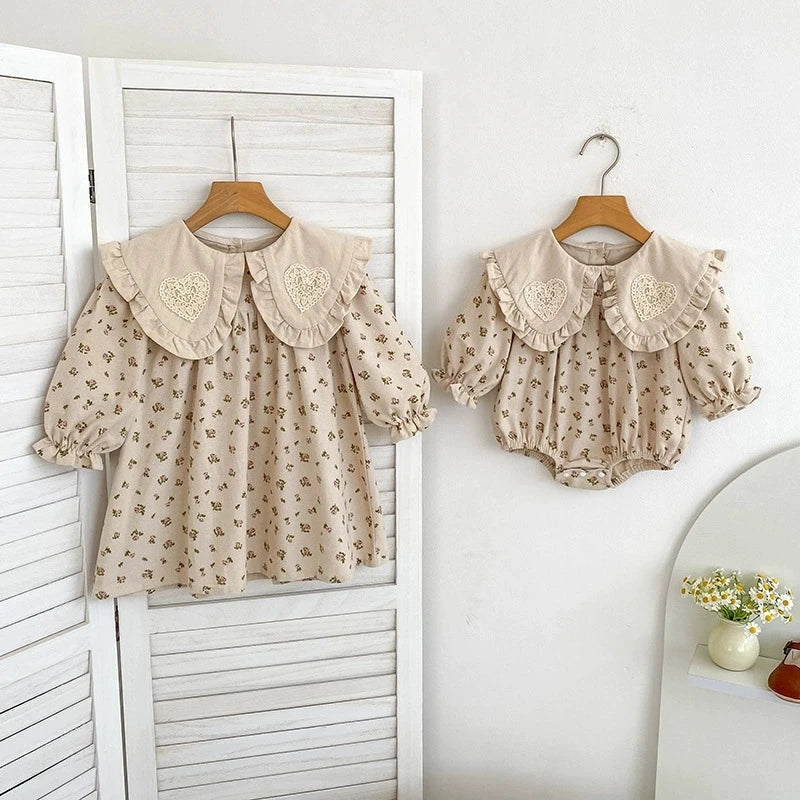 Vestido y pelele bordado con lazo - Un barquito