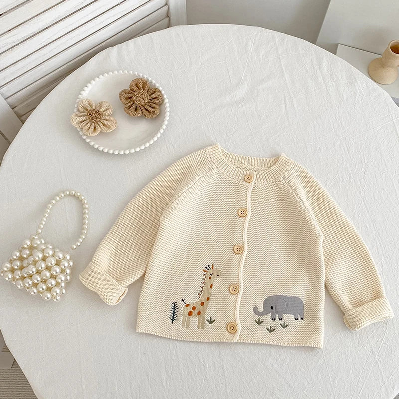 Jersey de punto con bordado de animales– Un barquito