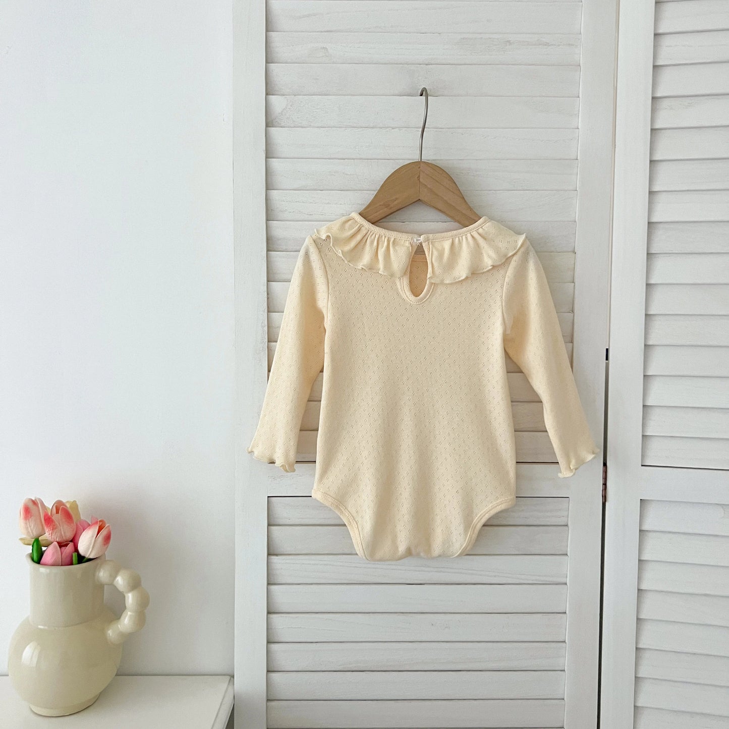 Body manga larga y diseño liso y cuellos - Un barquito