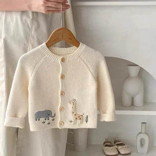 Jersey de punto con bordado de animales– Un barquito