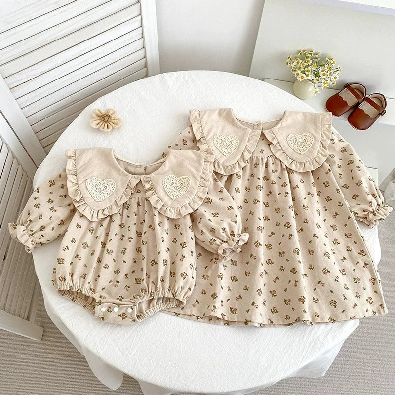 Vestido y pelele bordado con lazo - Un barquito