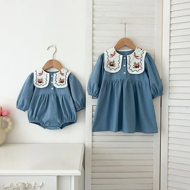 Body de flores de manga larga - Un barquito