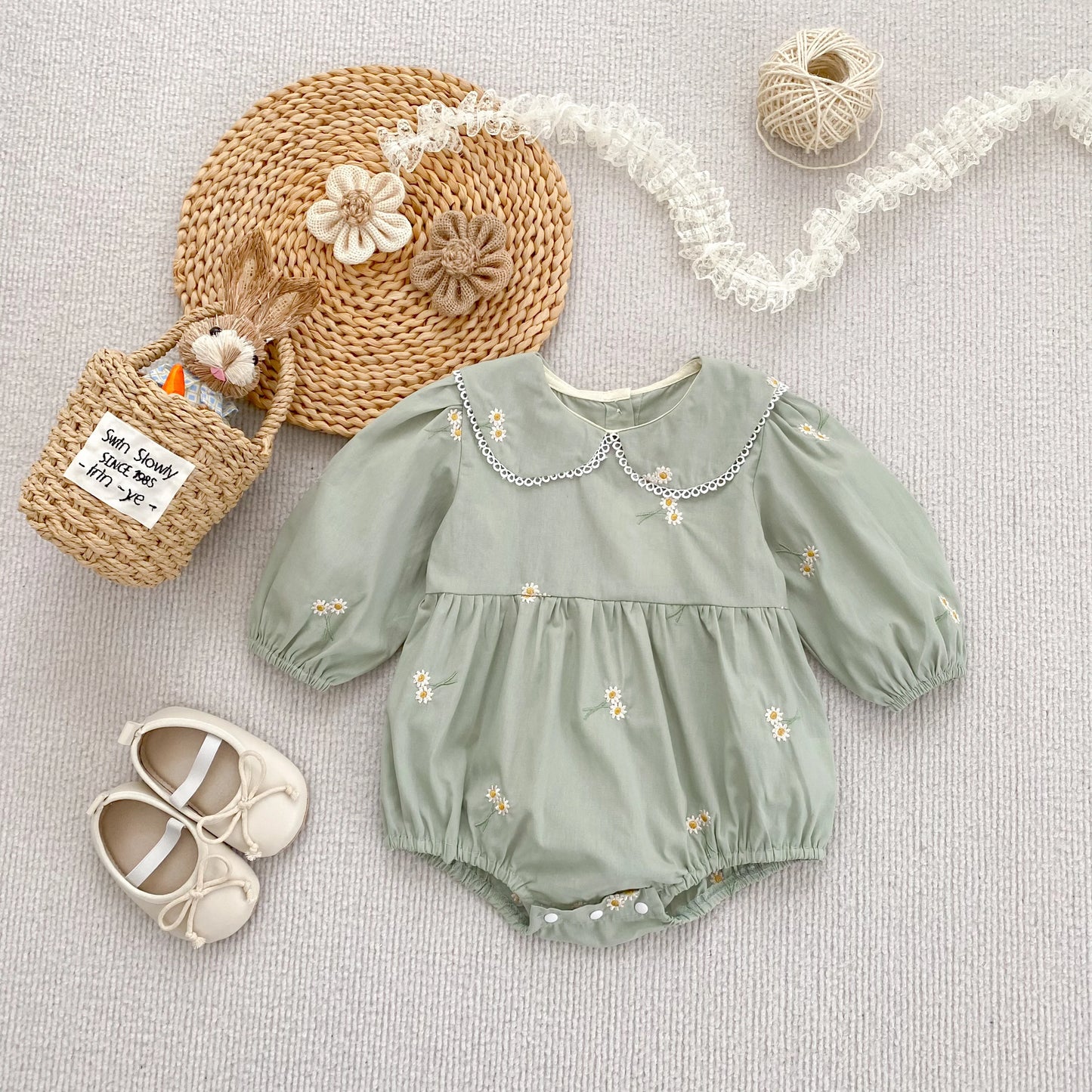 Vestido y Pelele Floral - Un barquito