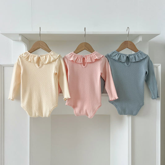 Body manga larga y diseño liso y cuellos - Un barquito