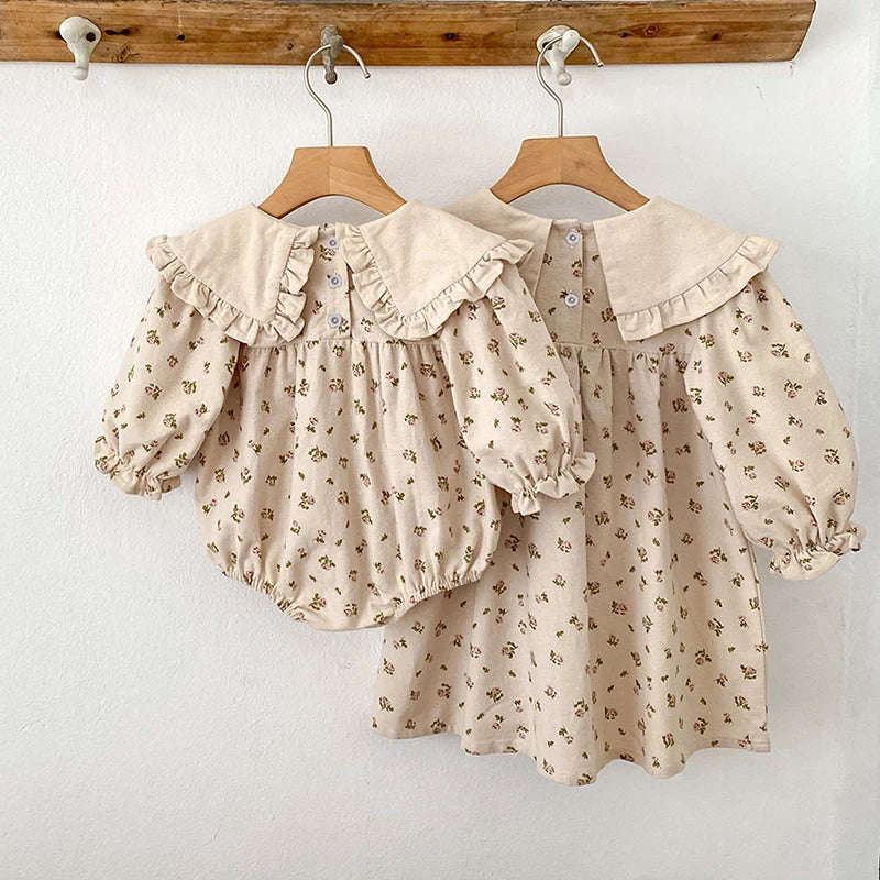 Vestido y pelele bordado con lazo - Un barquito